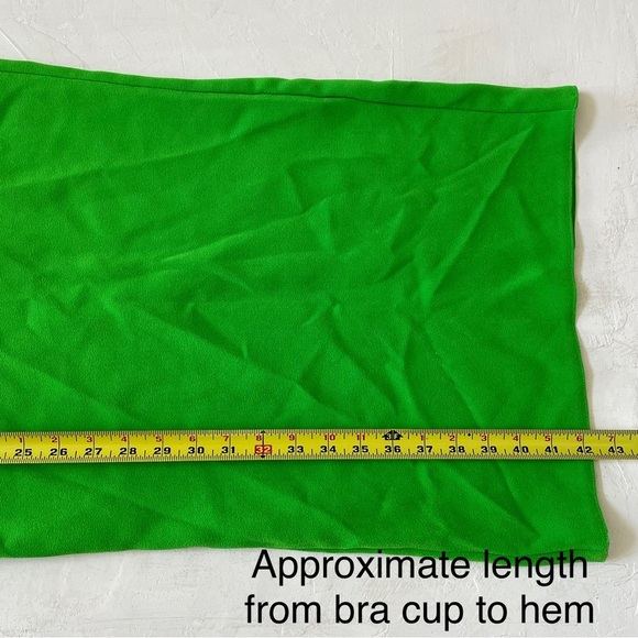 ALEX PERRY darcy stretch crepe sweetheart drape strapless dress green Sz 8 NWT - Picture 11 of 11